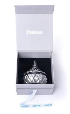 Godinger Hershey's Kisses Silver Electroplated Glass Candy Dish With Gift Box